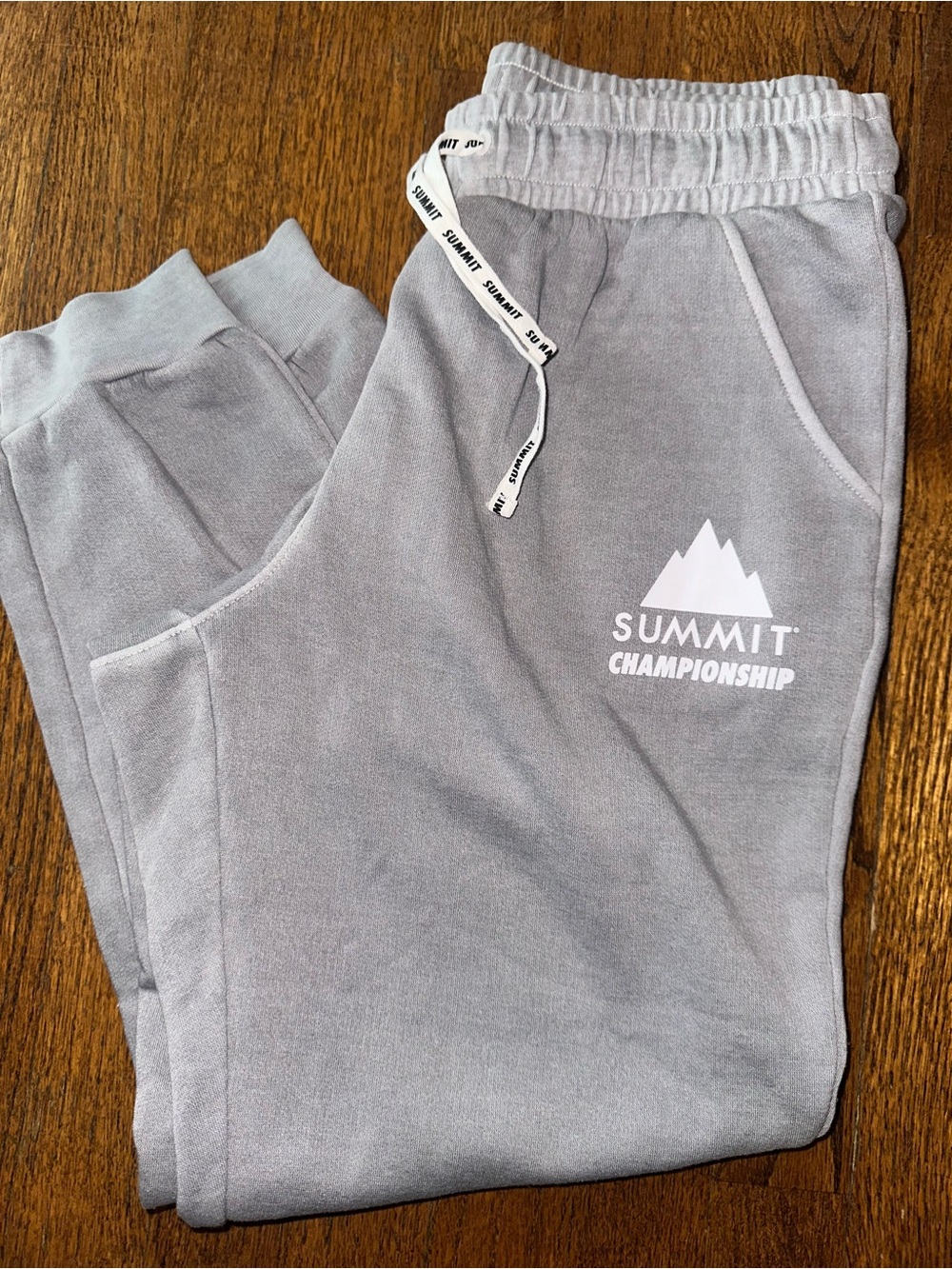 Varsity Cheer Summit Championship Light Grey Jogger Sweatpants - NWOT Small
